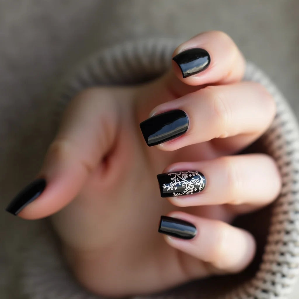Black Vine Nail Art - Black Vine Nail Art Delicate Vines for Bold Elegant Manis