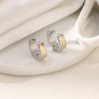 Colorful Circle Simple Stainless Steel Earrings