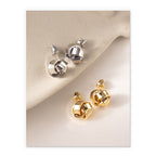 Brass Gold-plated Fried Dough Twists Earrings