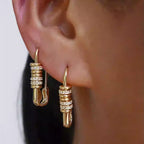 Fashion Unique Punk Personality Safety Pin Stud E