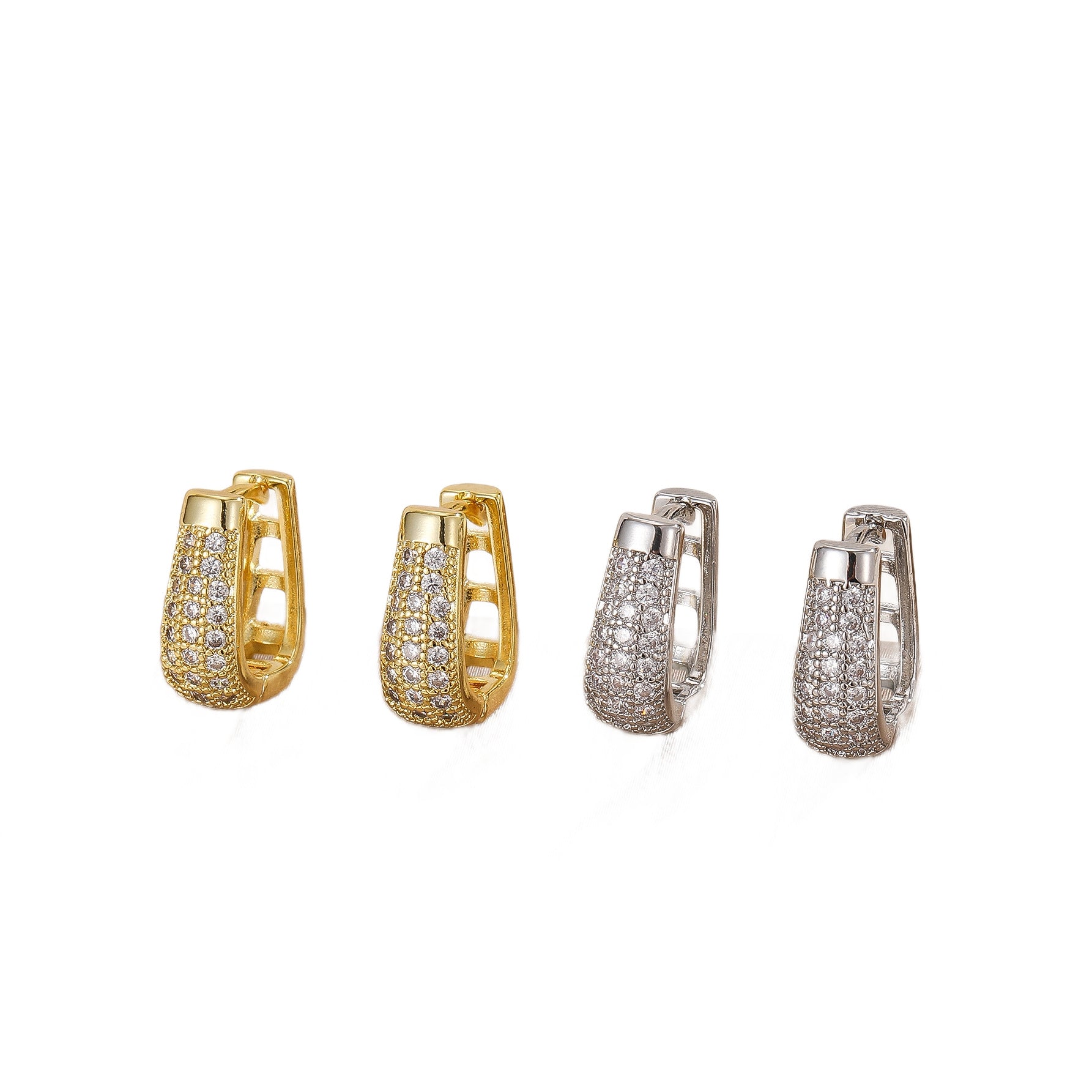 Fashion Women's Jewelry Copper Plated Real Gold Earrings