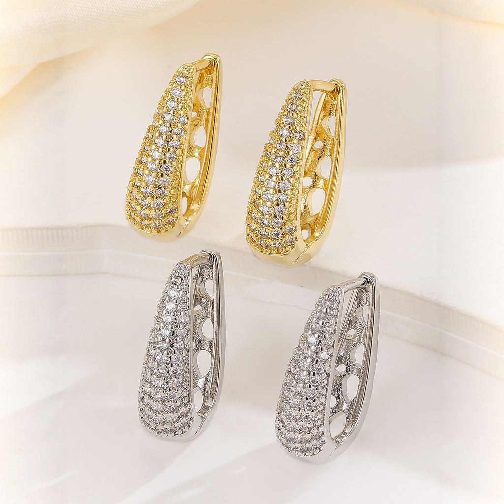Micro Inlaid Zircon Ear Buckle U-shaped Ear Clip