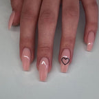 Nude Short Ballet Love Wearing Nail Finished Nail Nail Patch Nail Patch Waterproof Detachable