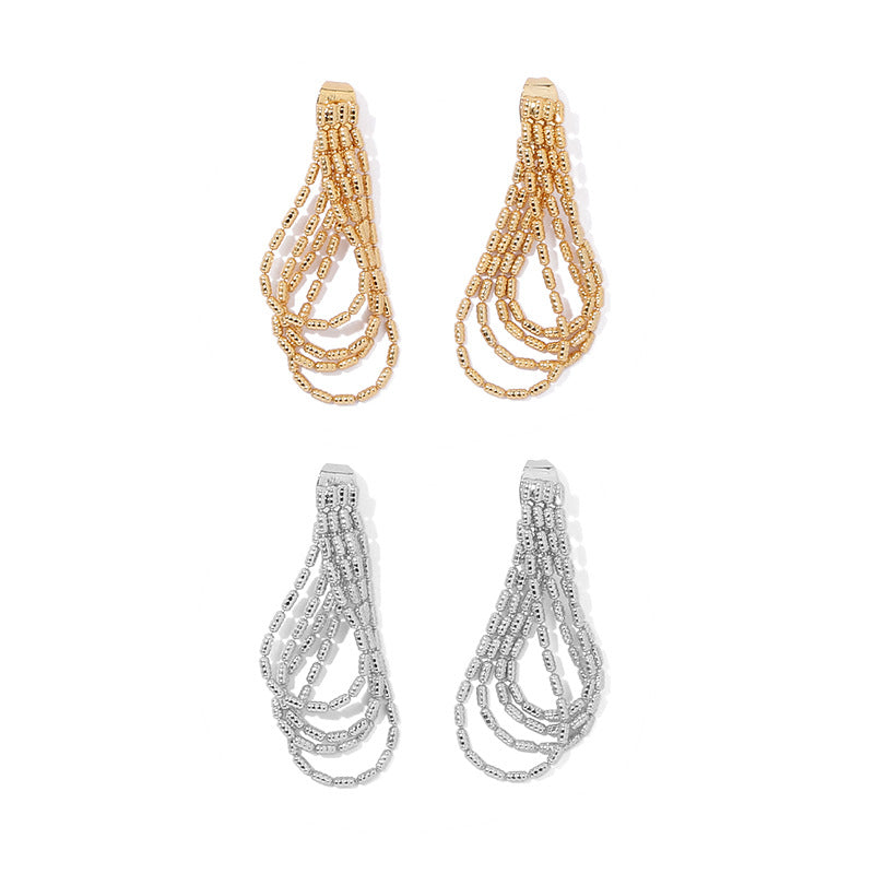 Fashionable Temperament Ins Personalized New Tassel Earrings