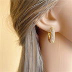 Geometric High-end Fashion Super Sparkling Full Diamond Earrings