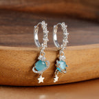 Splicing Circle Ear Buckle Cold Wind Earrings