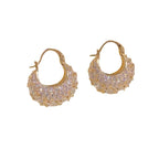 Fashionable And Versatile High-end Zircon Bag Earrings
