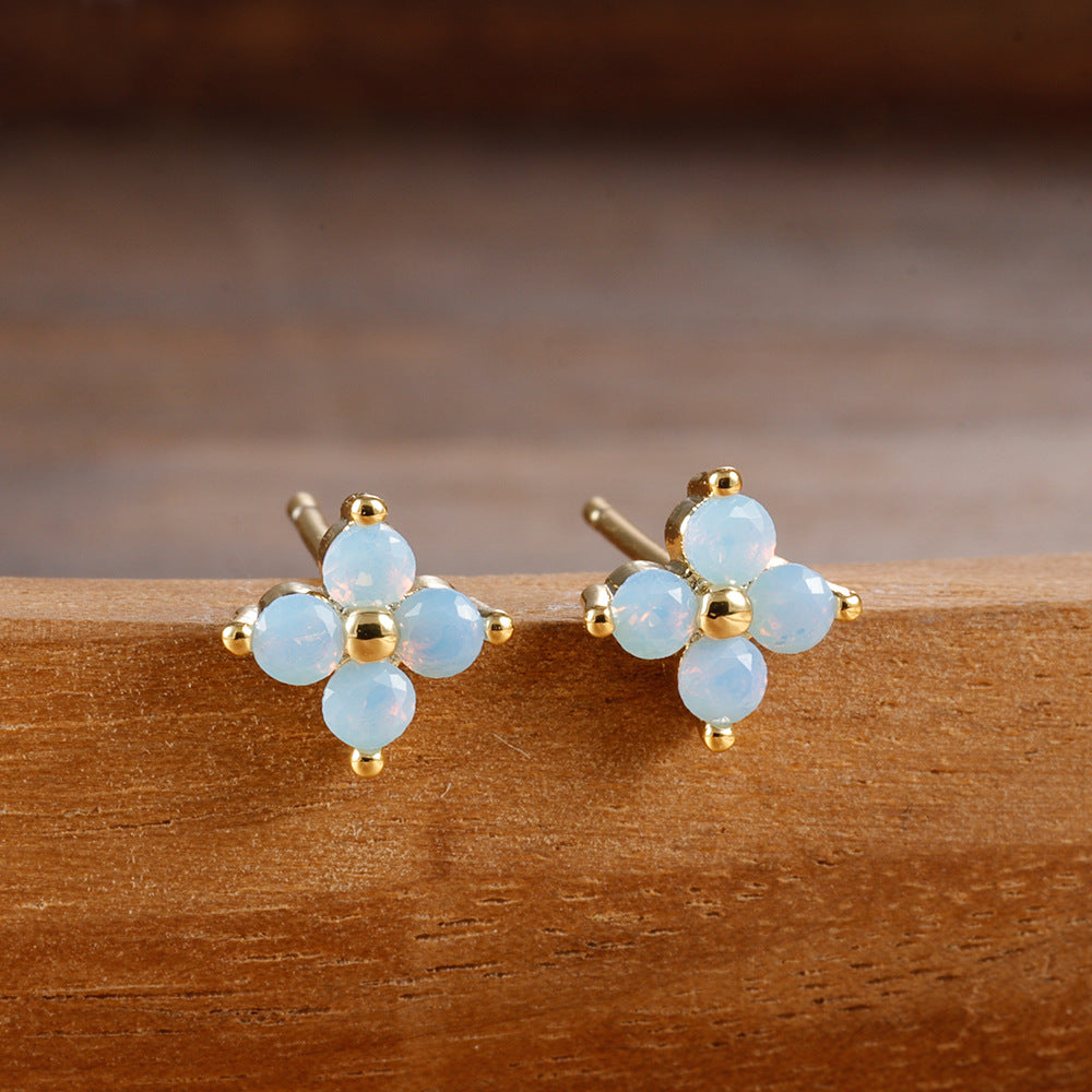 Splicing Circle Ear Buckle Cold Wind Earrings