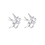 Cloud-Piercing Swallow Ear Clips For Women