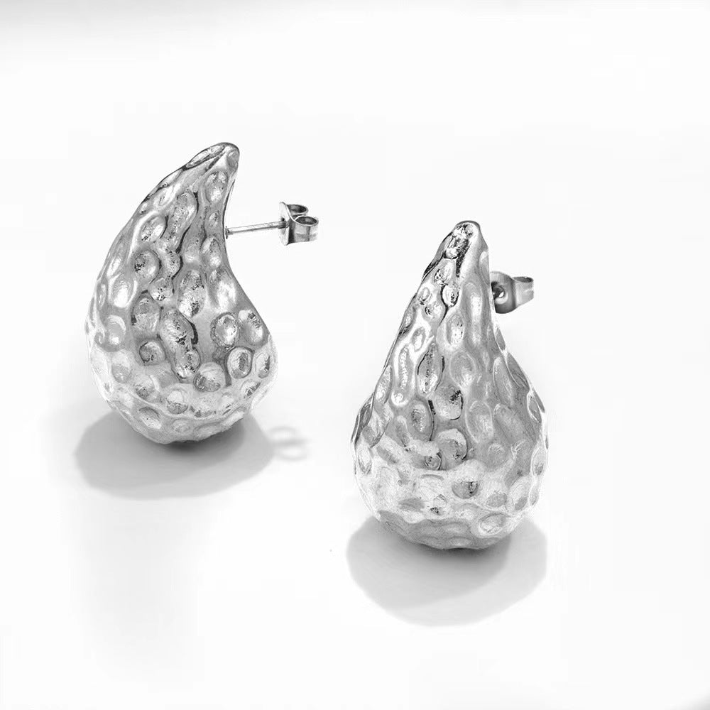 Waterdrop Hammered Gold Earrings For Women Stylish Premium And Elegant