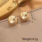 Stylish Stainless Steel Pearl Earrings With A Distinctive European And American Fashion Vibe