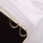 Sleek Stylish Waterdrop-shaped Earrings With Electroplating