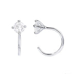 Semicircular Piercing Earrings In A Minimalist Style