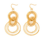 New Stylish Niche-design Titanium Steel Gold-plated Geometric Earrings
