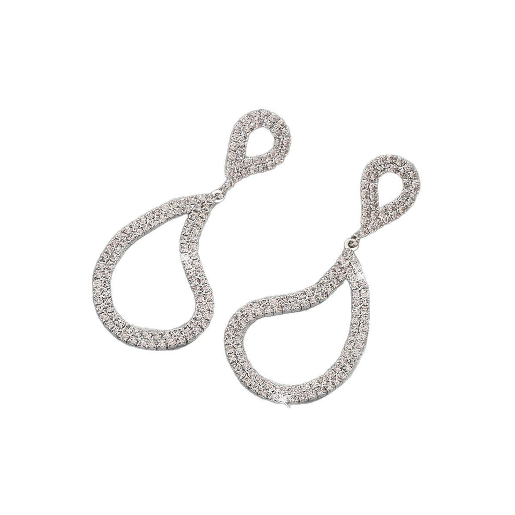 Geometric Fashion Full Diamond Earrings
