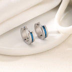 Colorful Circle Simple Stainless Steel Earrings