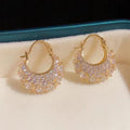 Fashionable And Versatile High-end Zircon Bag Earrings