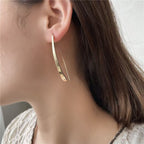 Minimalist Geometric Stainless Steel Ear Hooks