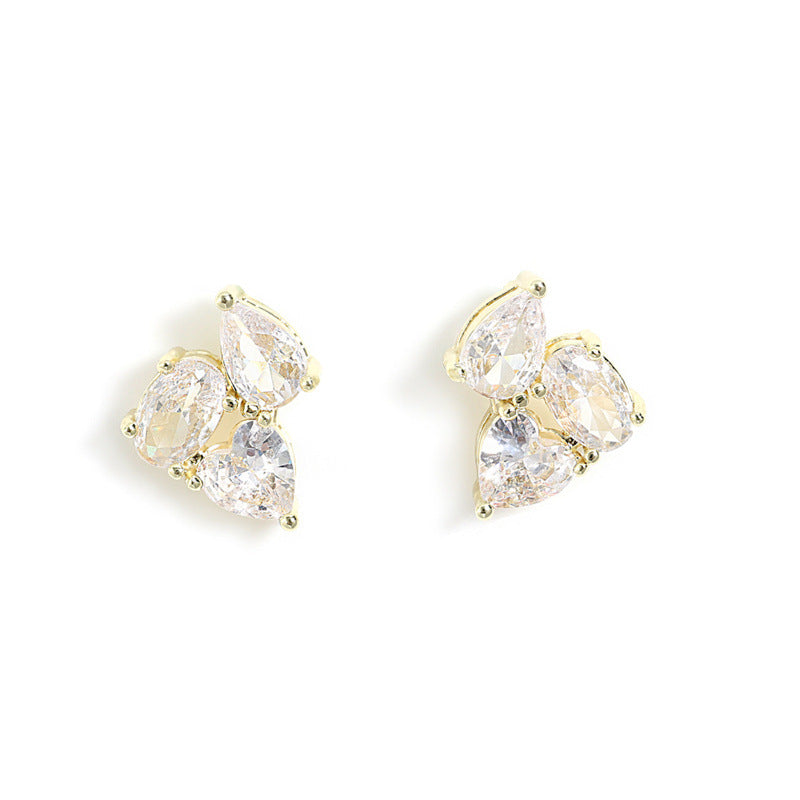 Geometric Zircon Patchwork Luxury Earrings