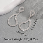 Geometric Fashion Full Diamond Earrings