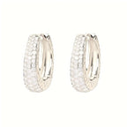 Geometric High-end Fashion Super Sparkling Full Diamond Earrings