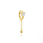 European And American-style Fashion Cross-chain Tassel Earrings