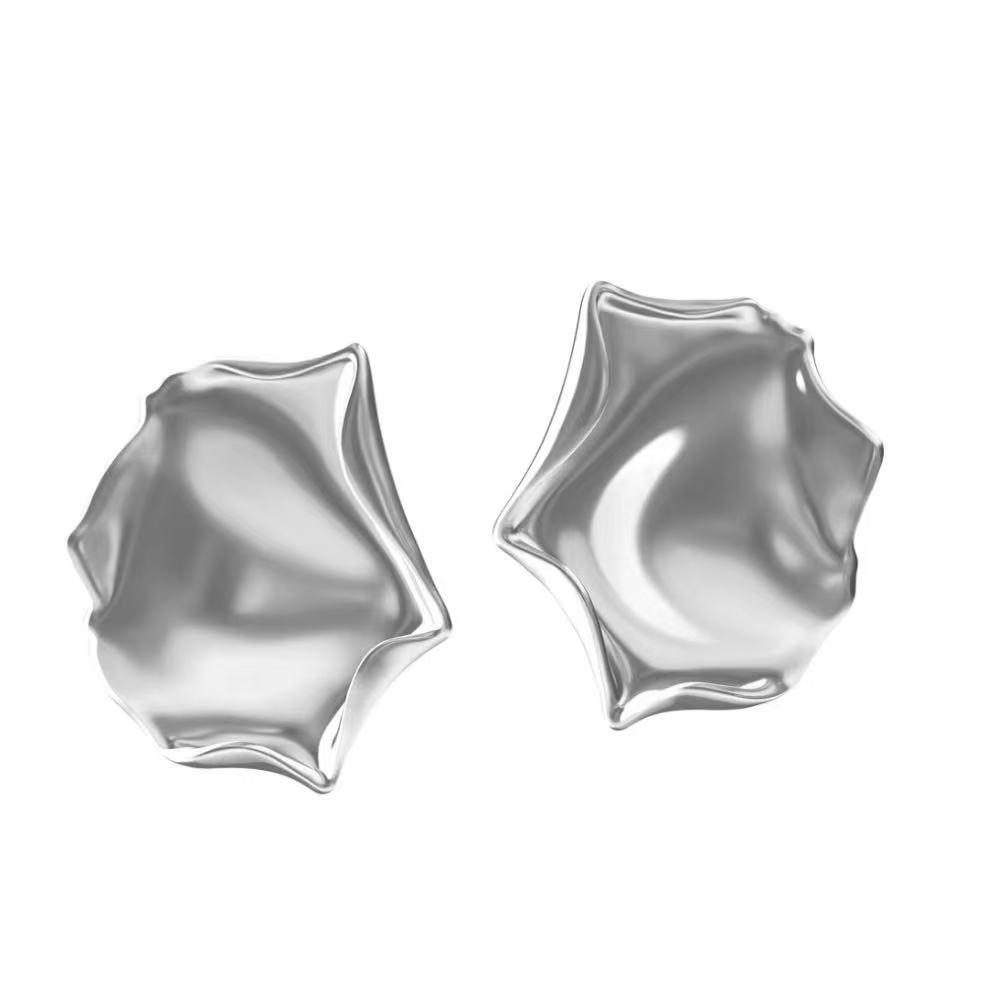 Women's Minimalist Irregular Shaped Metal Earrings