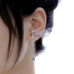 Metal Dragonfly Stud Earrings With 3D Hollow Design And Dreamy Moonstone Accents