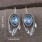 Women's Fashion Retro Minimalist Oval Leaf Earrings