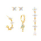Light Luxury Blue Suit Bear Ear Studs