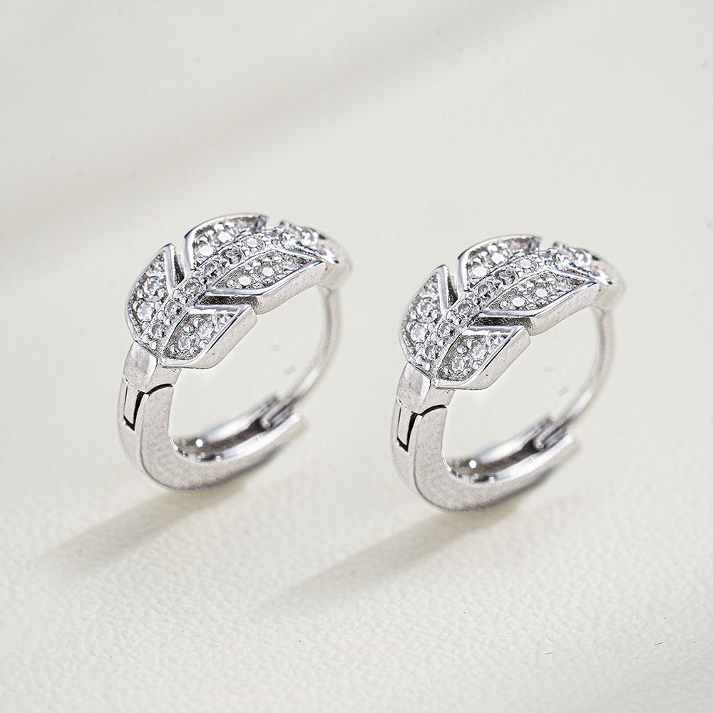 Mozanite Leaf Women's Earrings