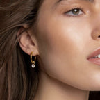Titanium Steel Micro-pave Zircon Earrings With A Unique Delicate Design