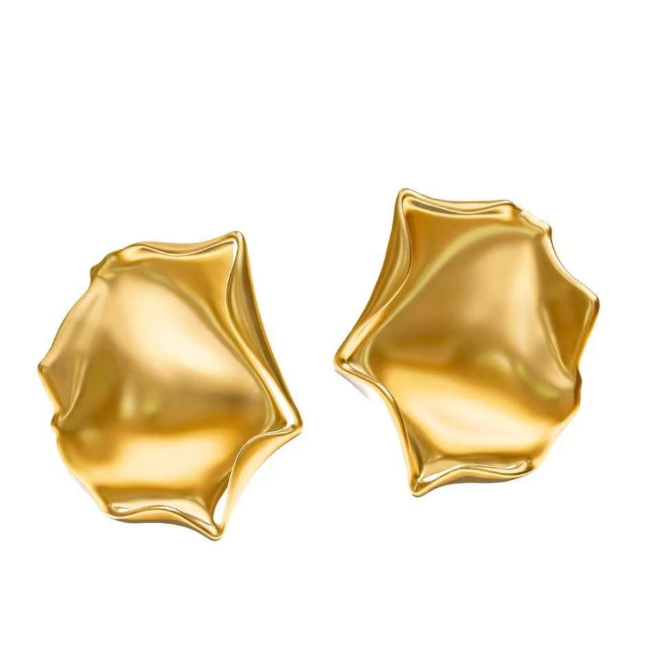 Women's Minimalist Irregular Shaped Metal Earrings