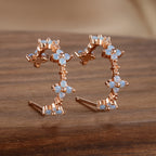 Splicing Circle Ear Buckle Cold Wind Earrings
