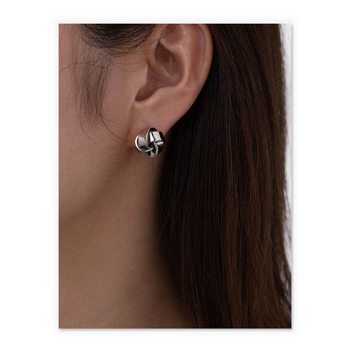 Brass Gold-plated Fried Dough Twists Earrings