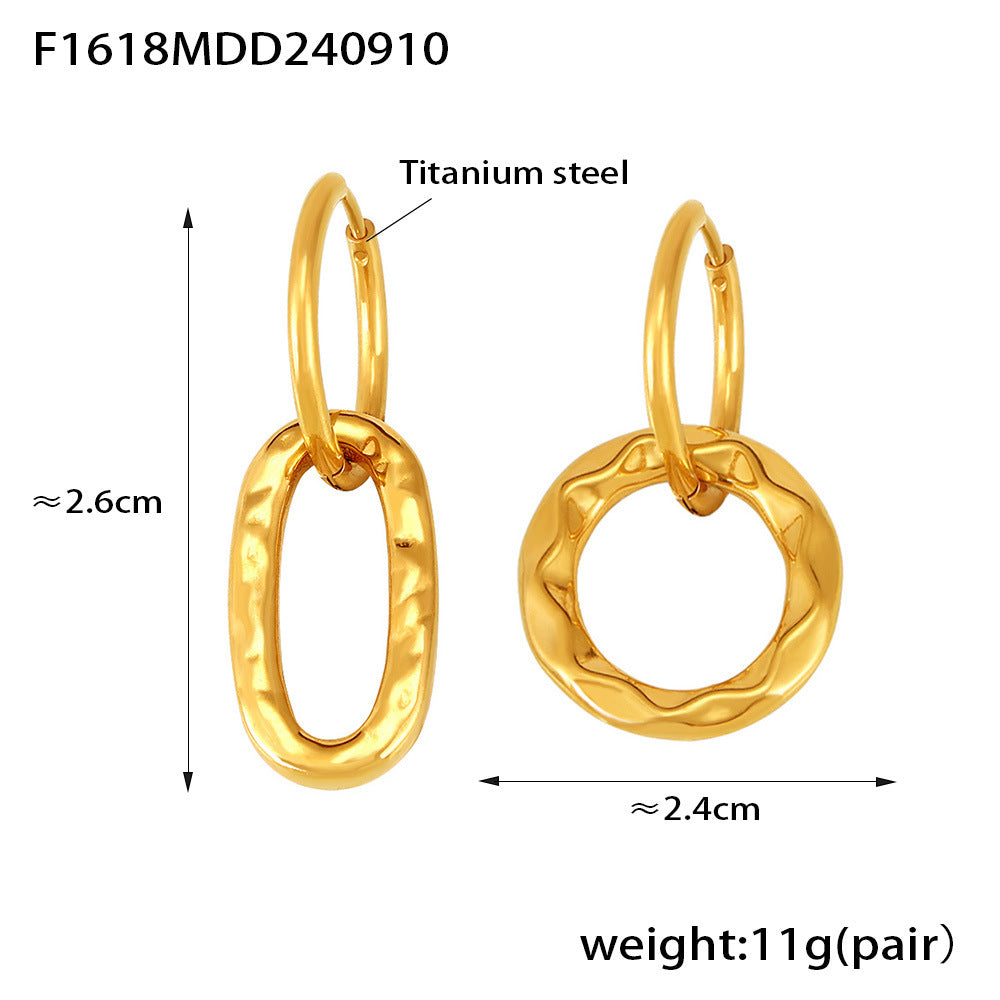 Retro Asymmetrical Geometric-Style Earrings For Women