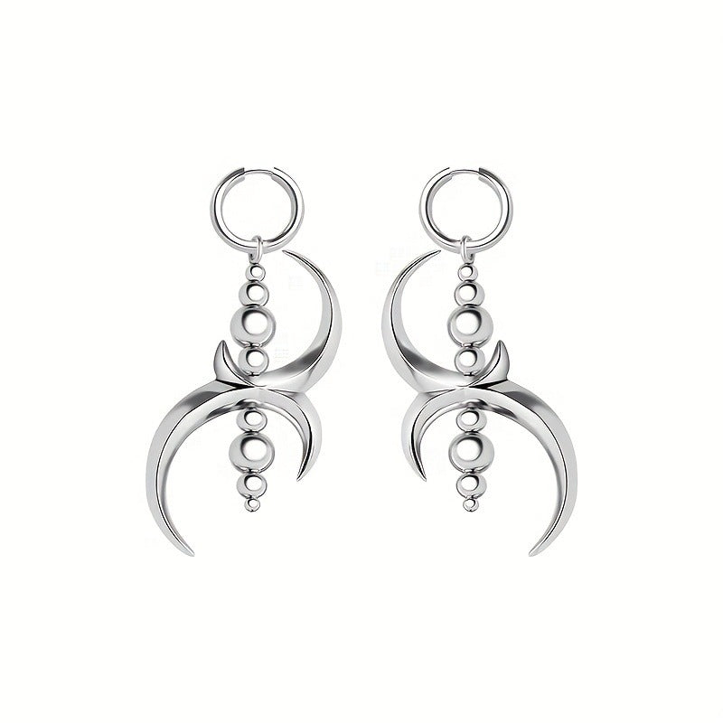 Exaggerated Trendy Hip-hop Dark Punk-style Geometric Irregular Earrings