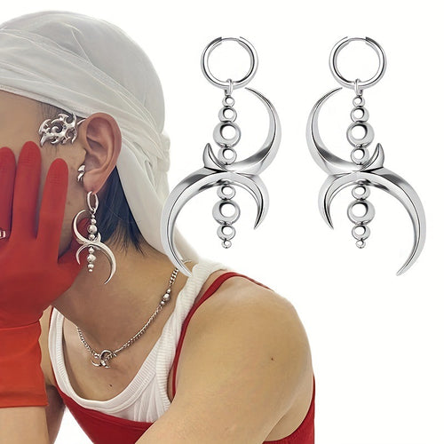 Exaggerated Trendy Hip-hop Dark Punk-style Geometric Irregular Earrings