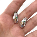 Light-luxury, Niche-designed Colorful Zircon Star Earrings