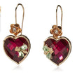 Fashionable Heart-Shaped Earring Set With Crystal Skull Design