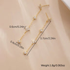 A Pair Of Four-leaf Clover Tassel Earrings