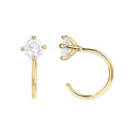 Semicircular Piercing Earrings In A Minimalist Style