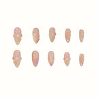 Almond Nail Pure Flower Wear Nail Removable Fake Nails
