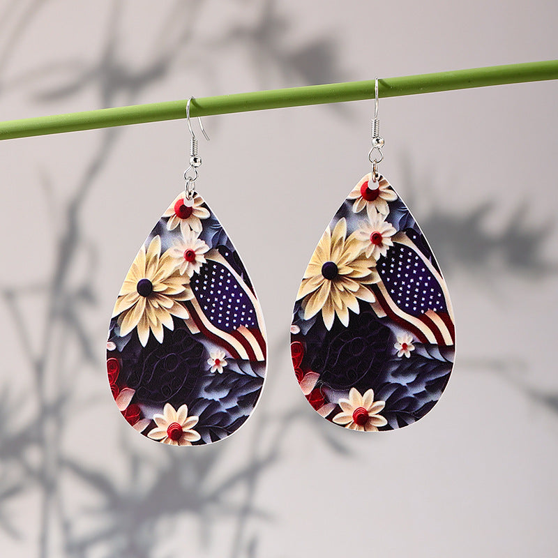 Stylish Ethnic-style Acrylic Teardrop Earrings For Women