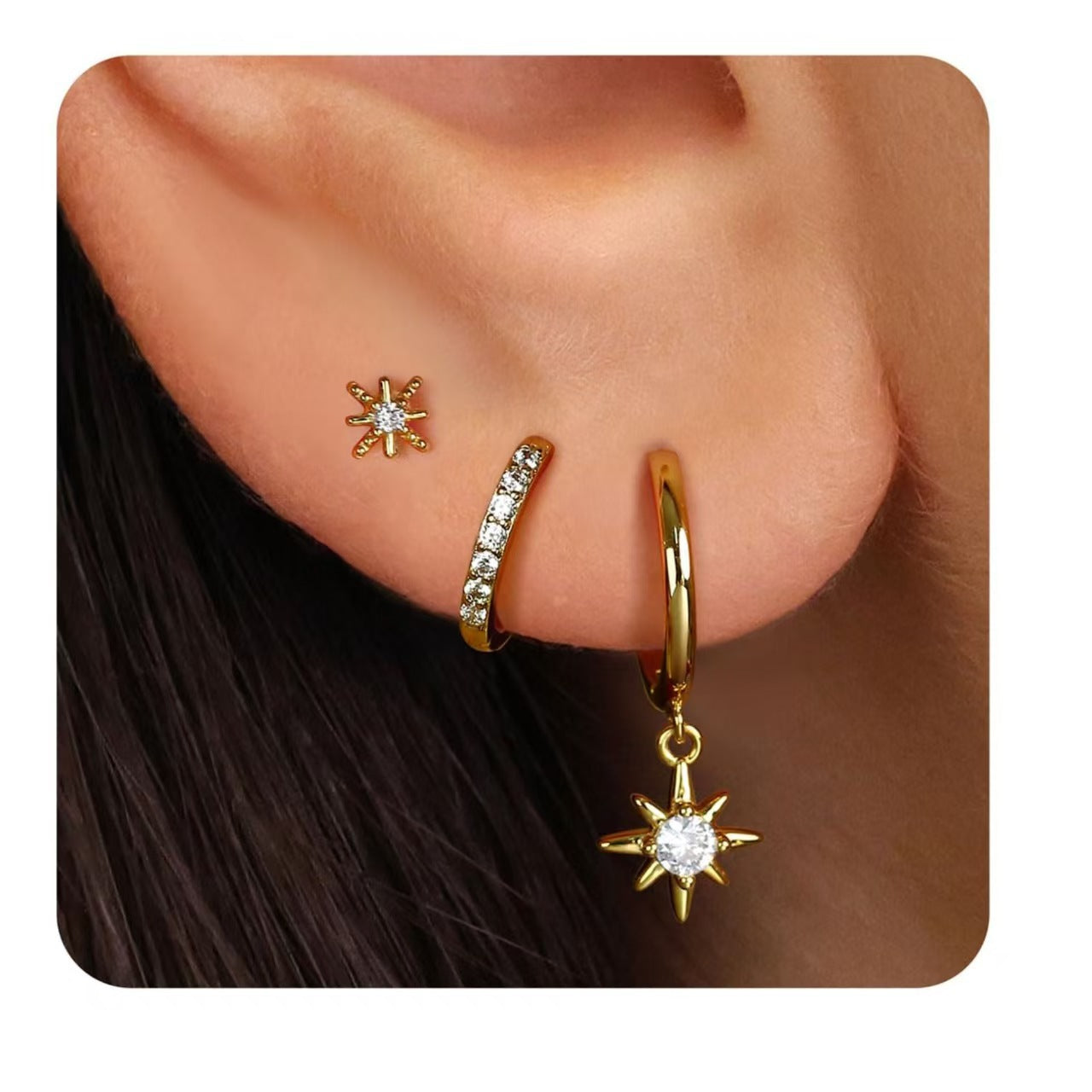 Fashionable And Minimalist Temperament Paired With Earring Set