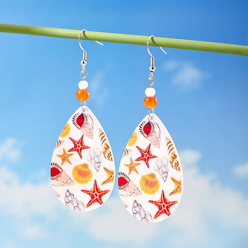 Stylish Ethnic-style Acrylic Teardrop Earrings For Women