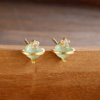 Splicing Circle Ear Buckle Cold Wind Earrings