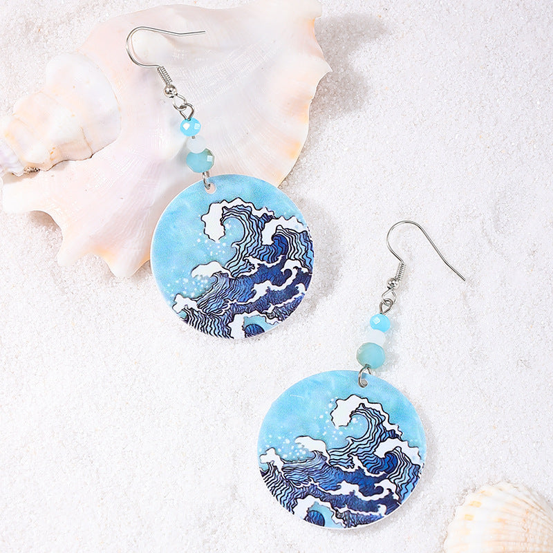 Stylish Ethnic-style Acrylic Teardrop Earrings For Women
