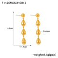 Light-luxury Fashion-forward Geometric Teardrop Tassel Earrings