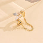 Butterfly Tassel Zircon Ear Bone Clip For Non-pierced Ears